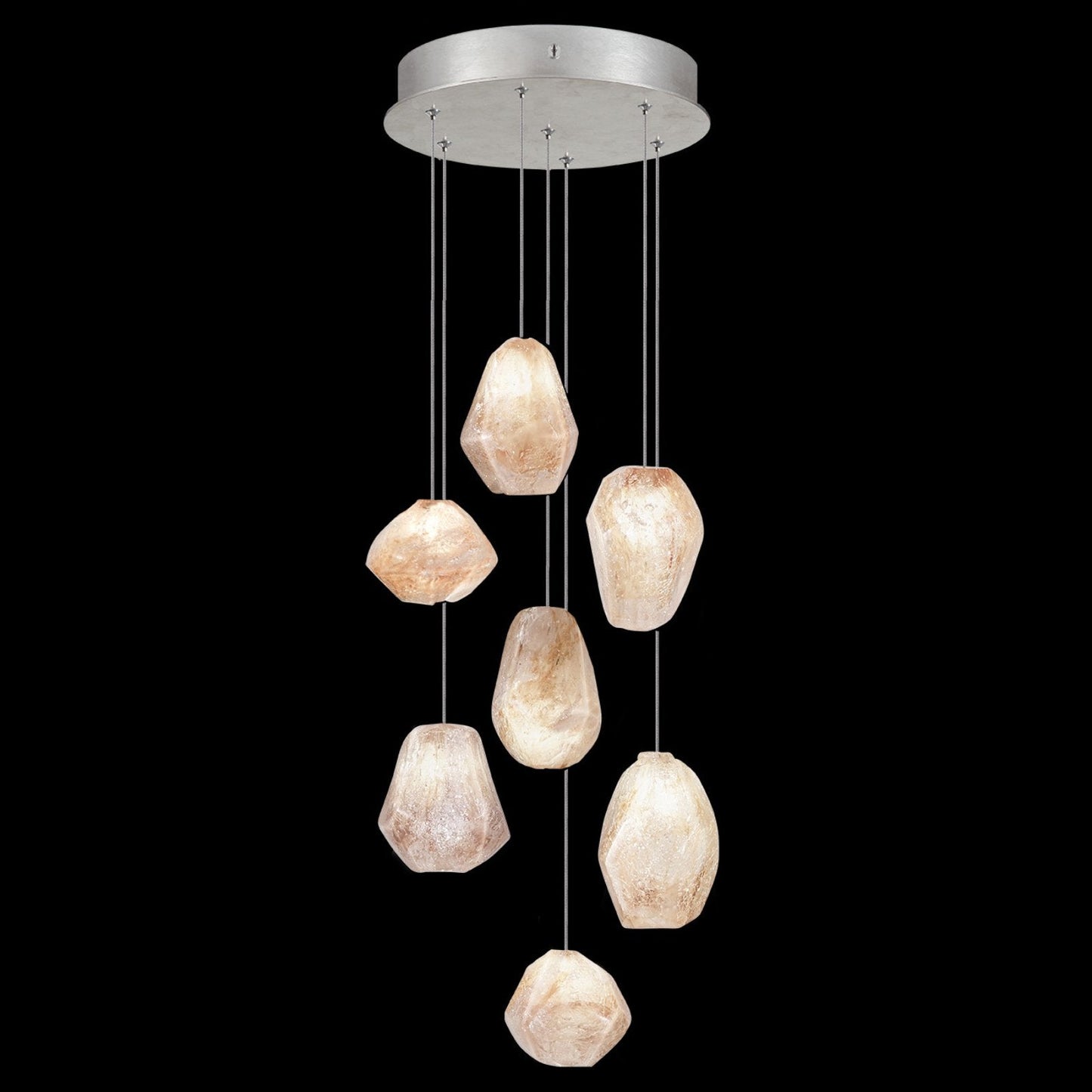 14-Inch Natural Quartz Glass Pendant