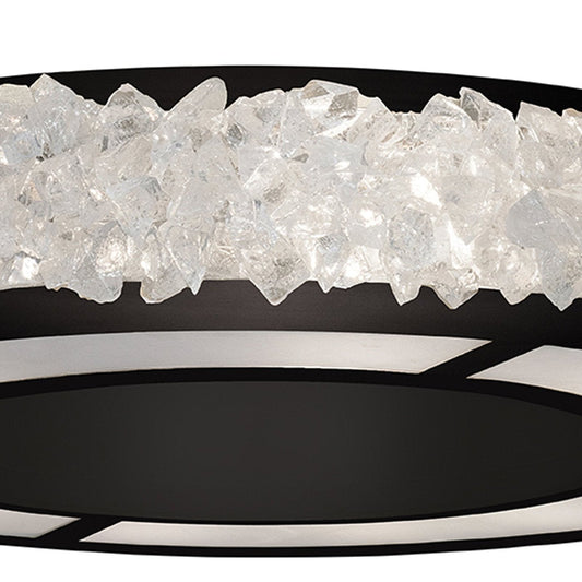 30-Inch Rough Crystal Halo Pendant / Gold
