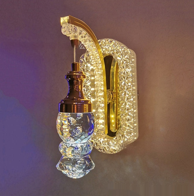 Oval Acrylic Crystal Wall Light / 20w / LC030094