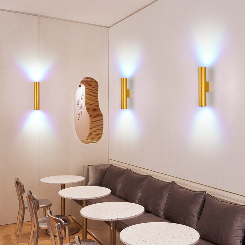 10W Modern Bedside Reading Wall Light / Black / Neutral Light 4000K / Diameter 60mm length 150mm