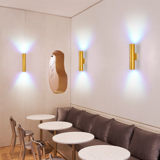 10W Modern Bedside Reading Wall Light / Black / Neutral Light 4000K / Diameter 60mm length 150mm