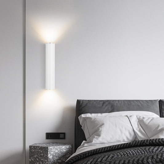 10W Modern Bedside Reading Wall Light / Black / Neutral Light 4000K / Diameter 60mm length 200mm