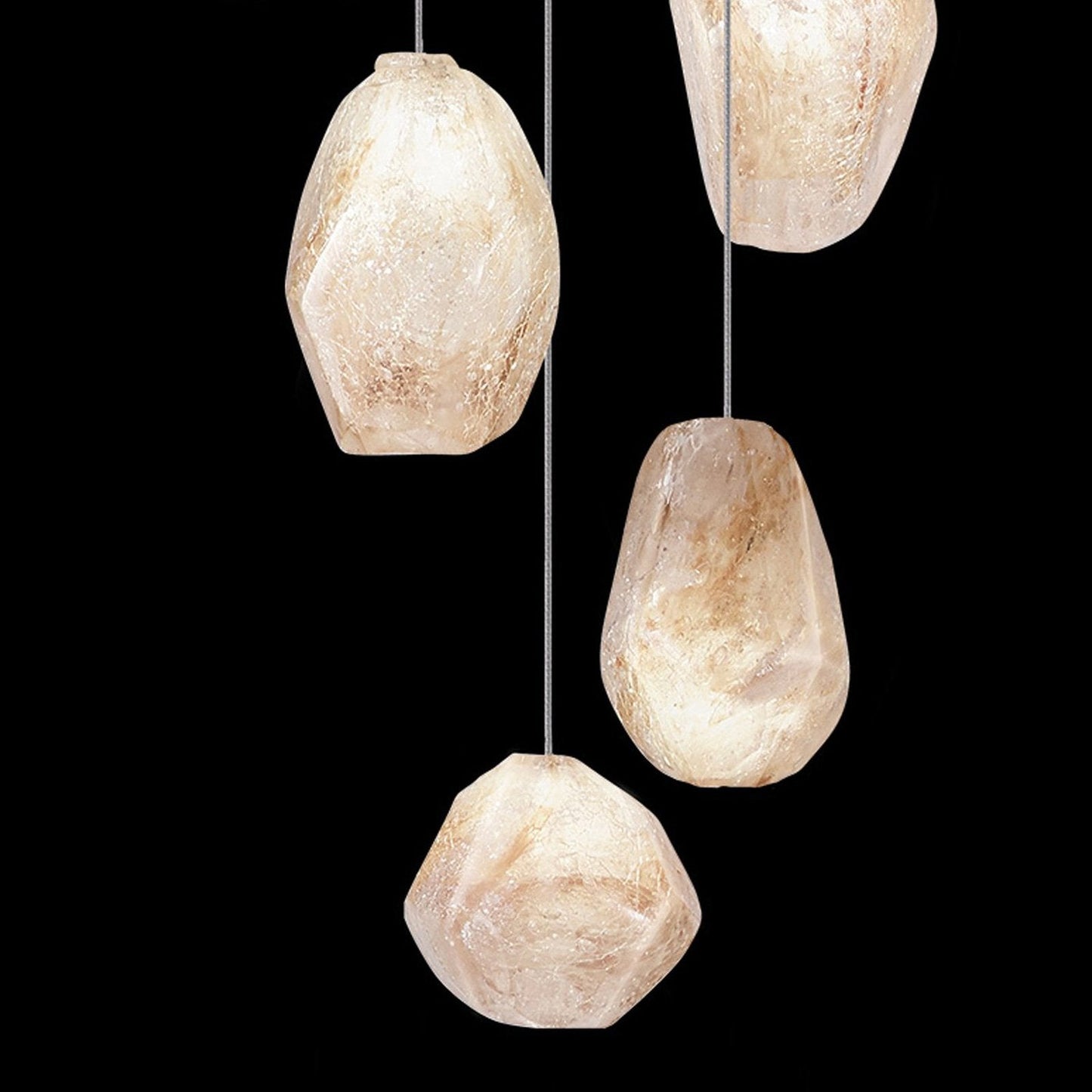 14-Inch Natural Quartz Glass Pendant