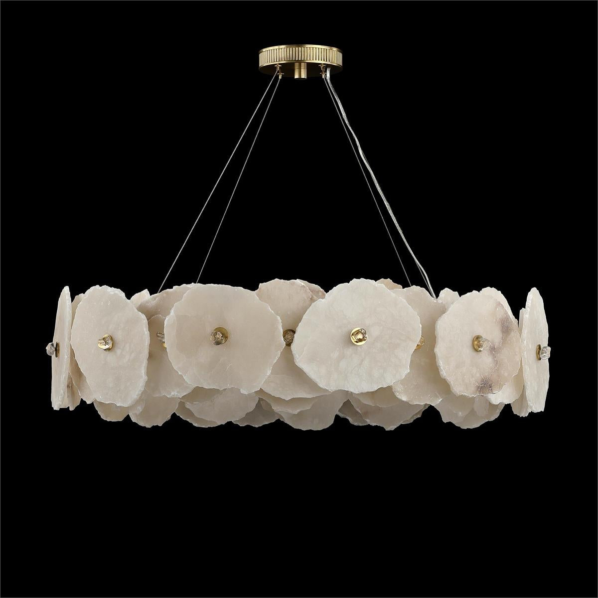16-Light Alabaster Cluster Chandelier