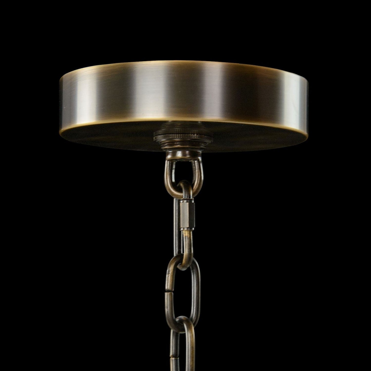 21-Light Bronze Floral Glass Chandelier