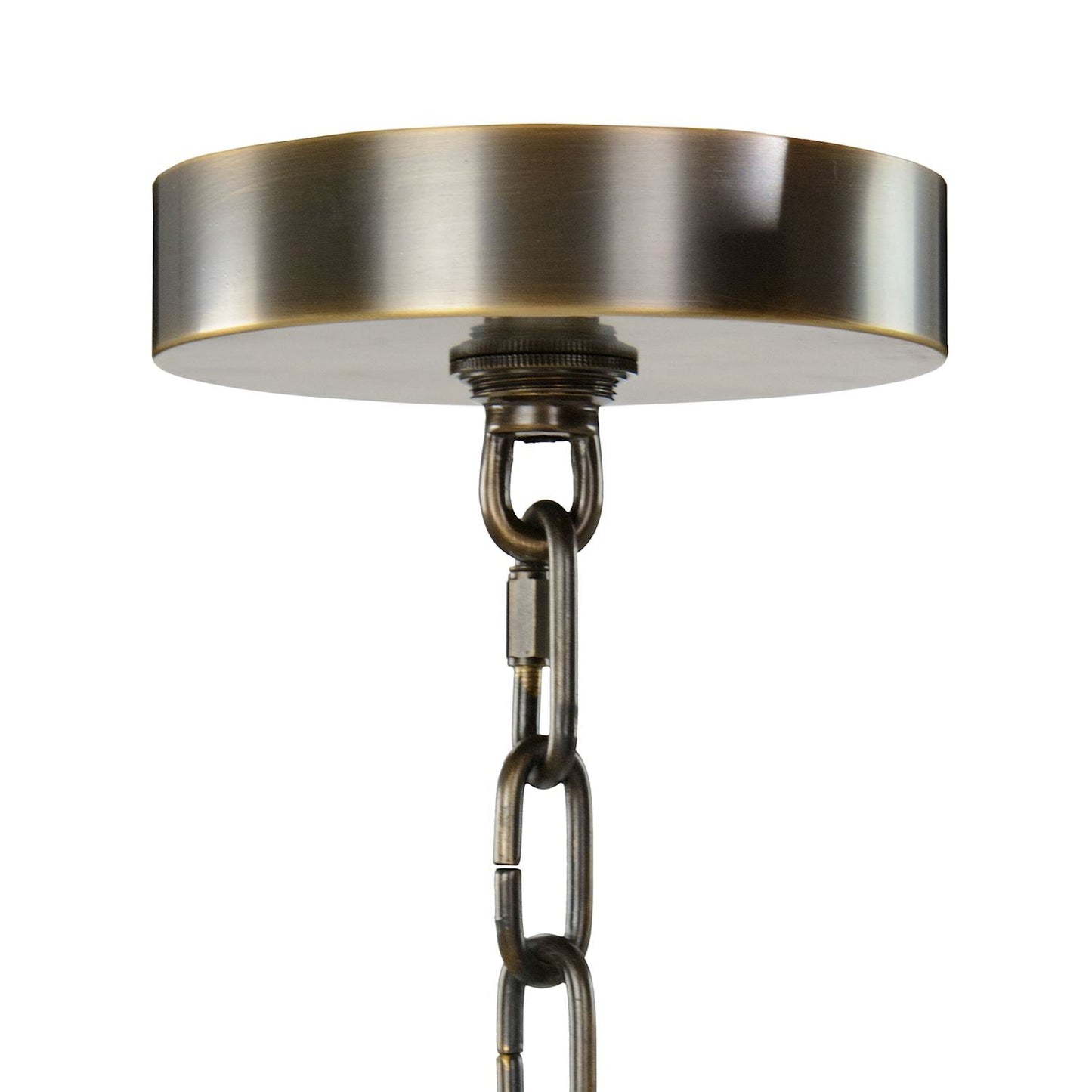 21-Light Bronze Floral Glass Chandelier
