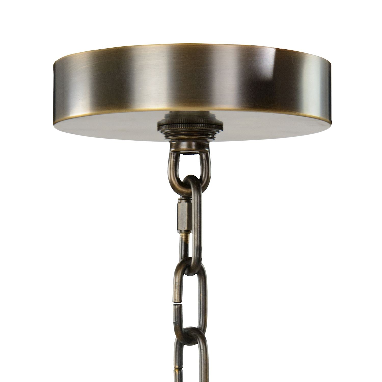 21-Light Bronze Floral Glass Chandelier