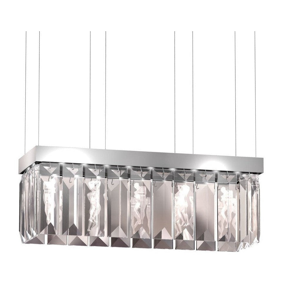 26-Prism LED Rectangular Crystal Chandelier