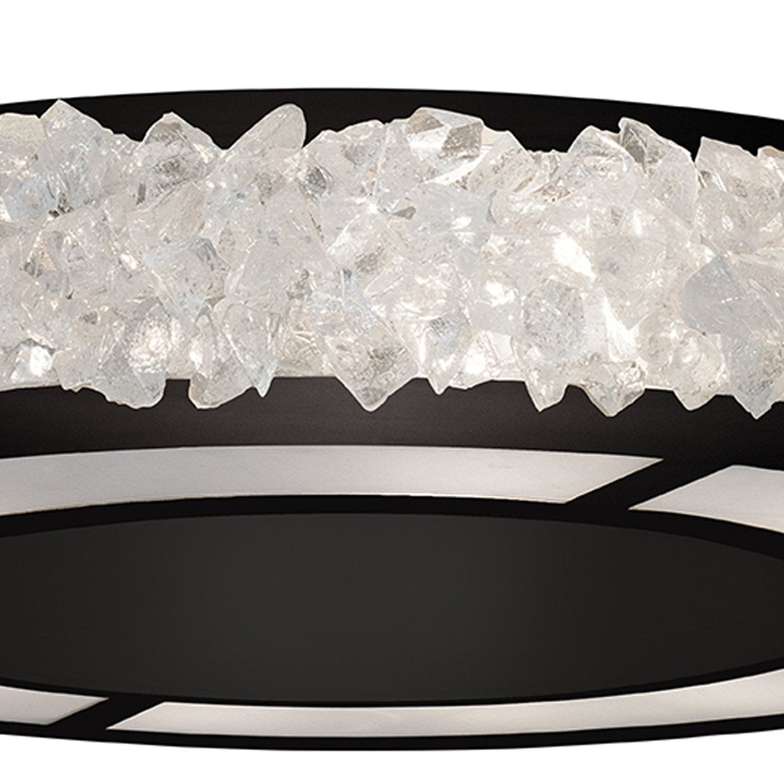 30-Inch Rough Crystal Halo Pendant / Gold