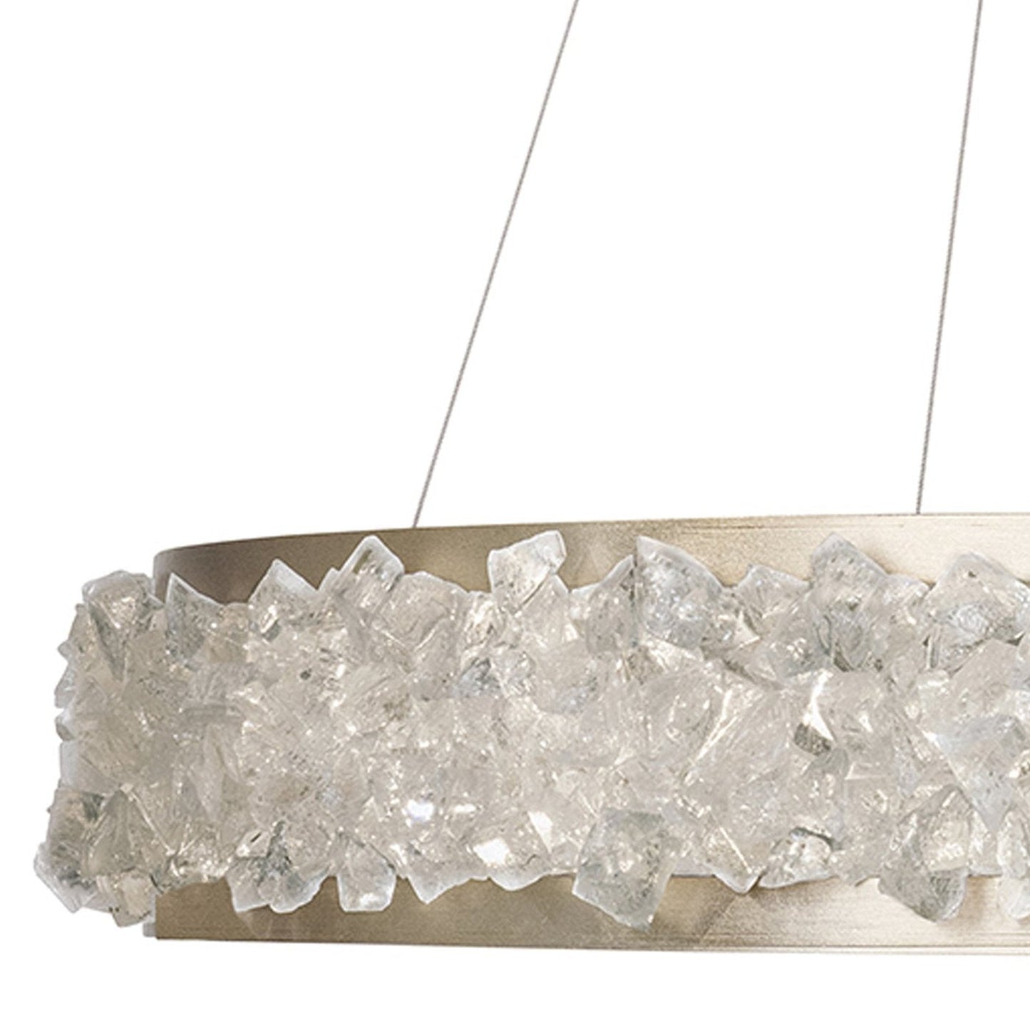 30-Inch Rough Crystal Halo Pendant