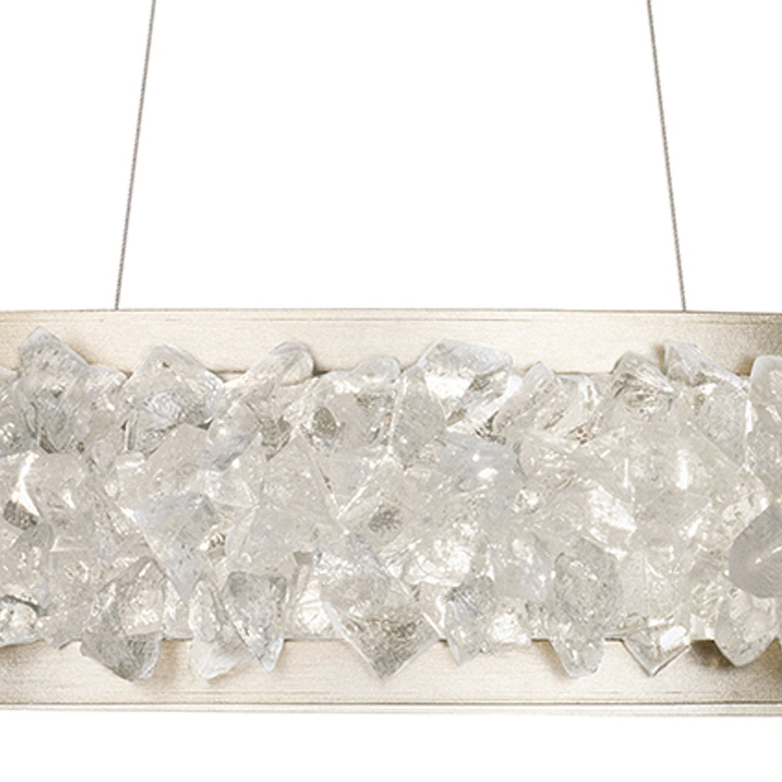 30-Inch Rough Crystal Halo Pendant
