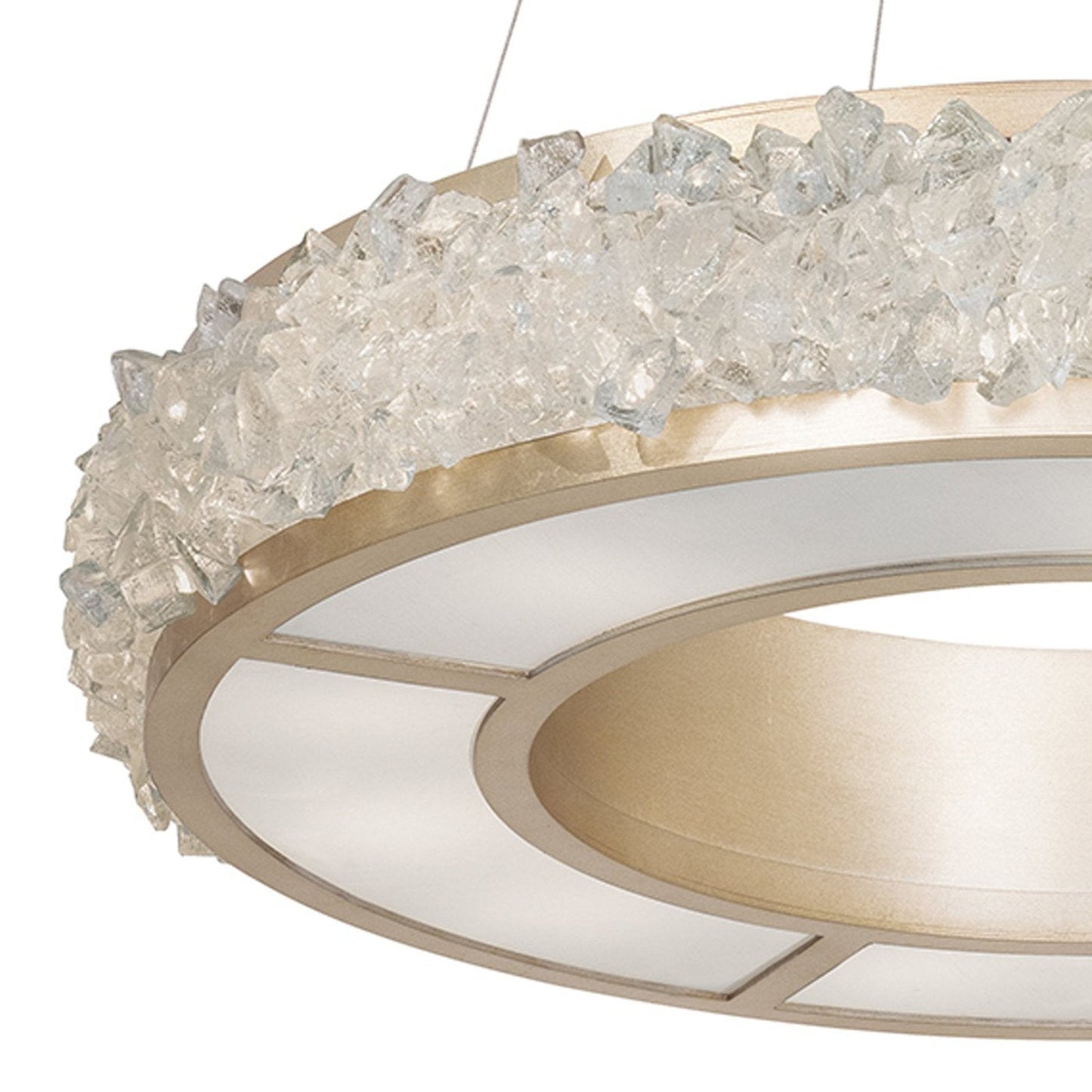 30-Inch Rough Crystal Halo Pendant