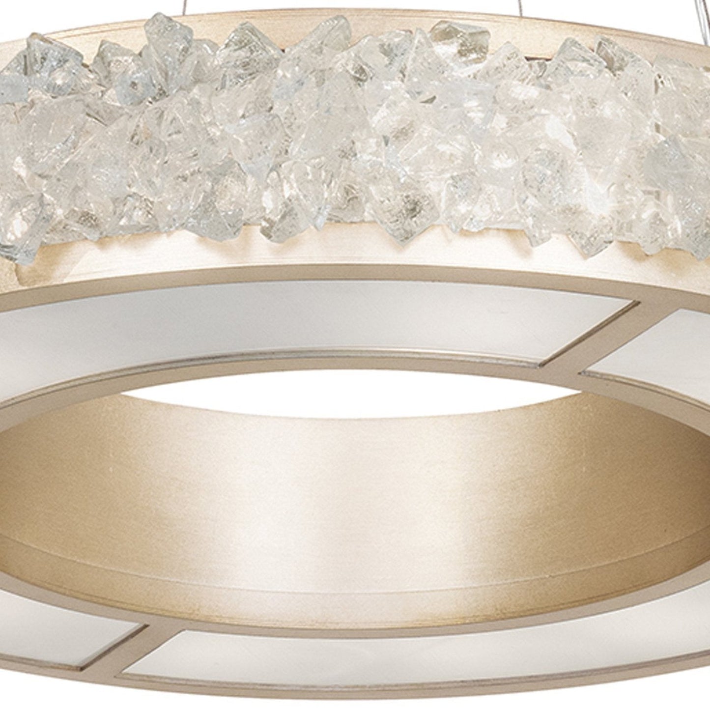 30-Inch Rough Crystal Halo Pendant