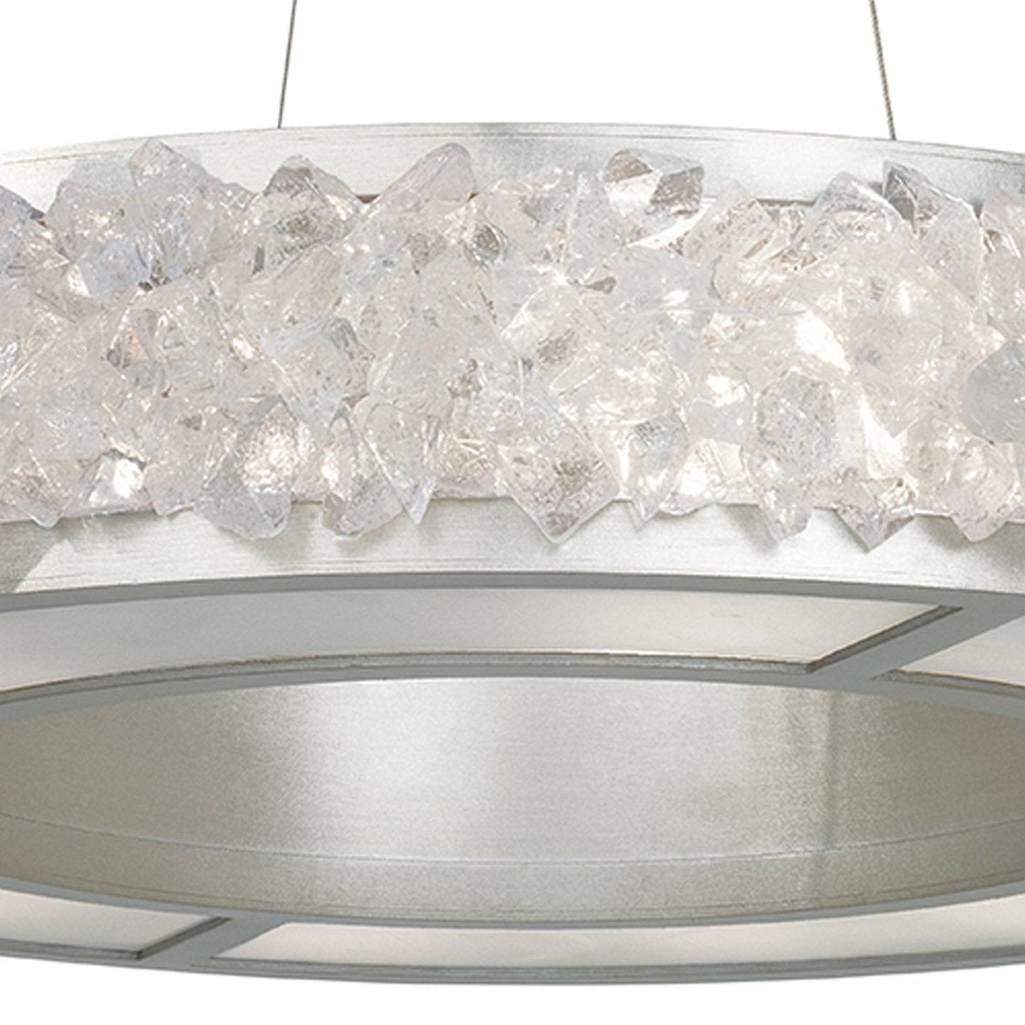 30-Inch Rough Crystal Halo Pendant
