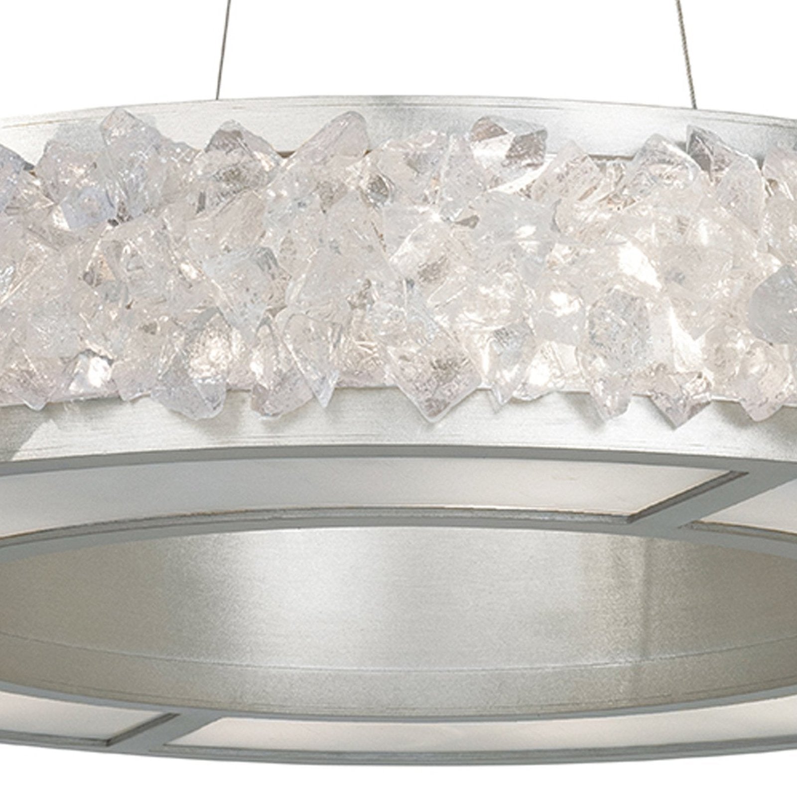 30-Inch Rough Crystal Halo Pendant