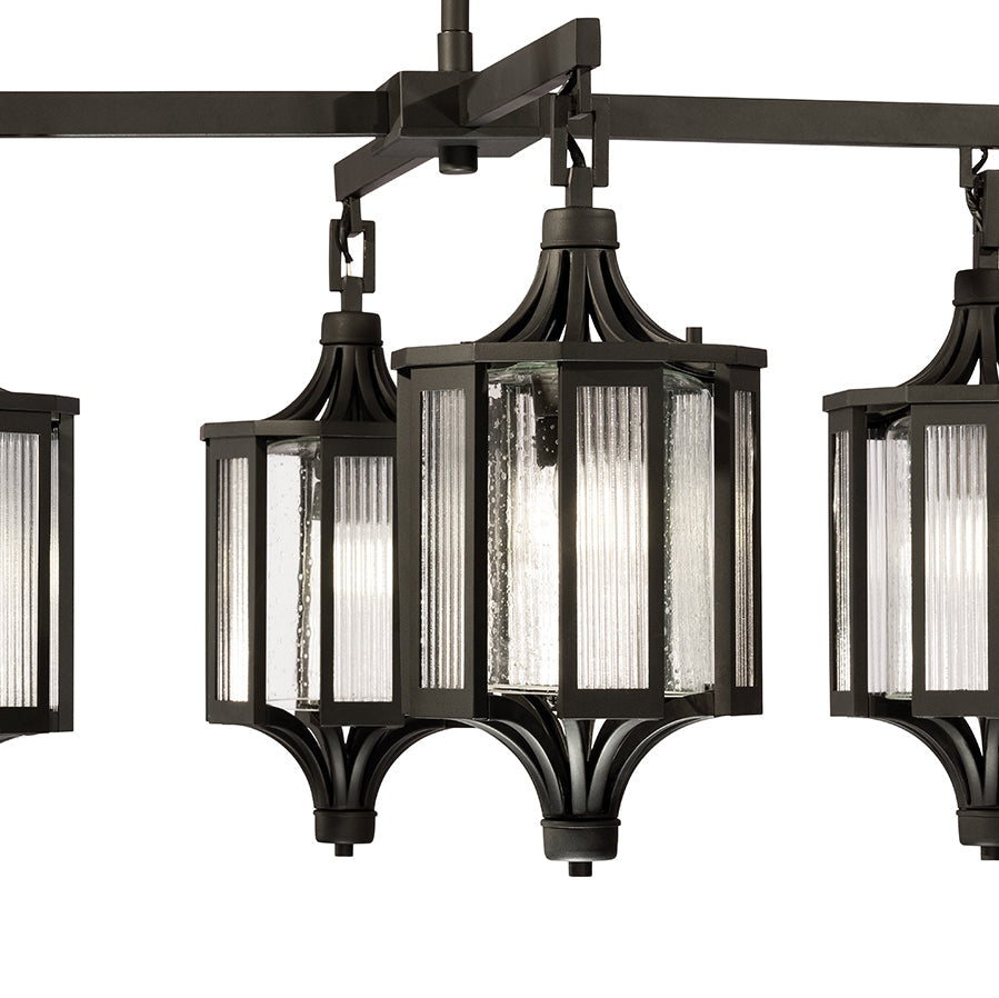 31-Inch Four-Lantern Outdoor Pendant