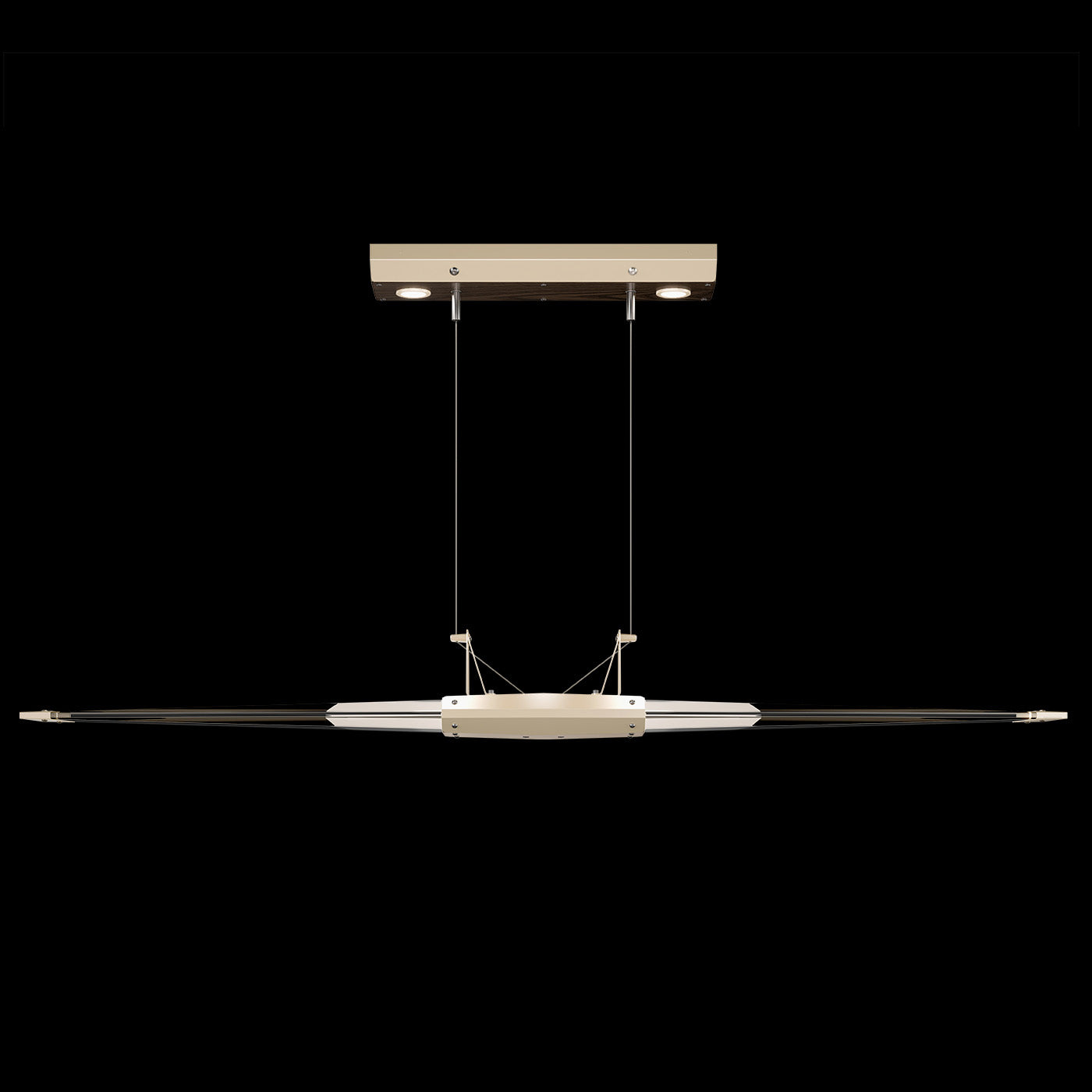 52.15-Inch LED Crystal Linear Pendant