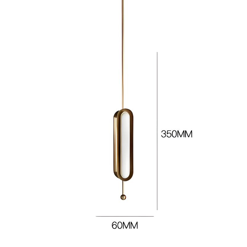 Brass Capsule Glass Pendant Light