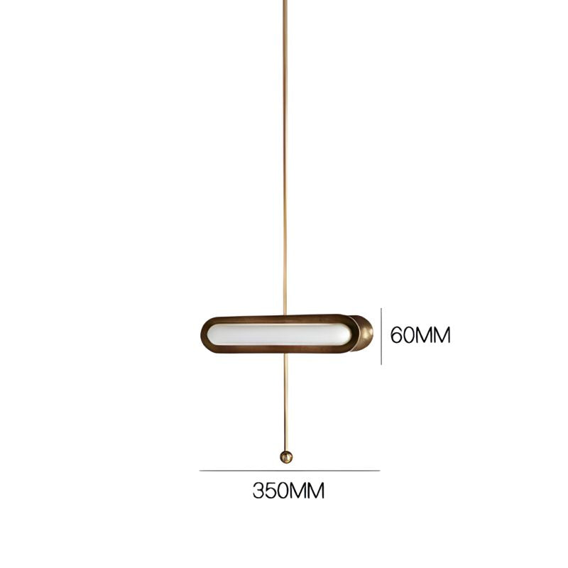 Brass Capsule Glass Pendant Light
