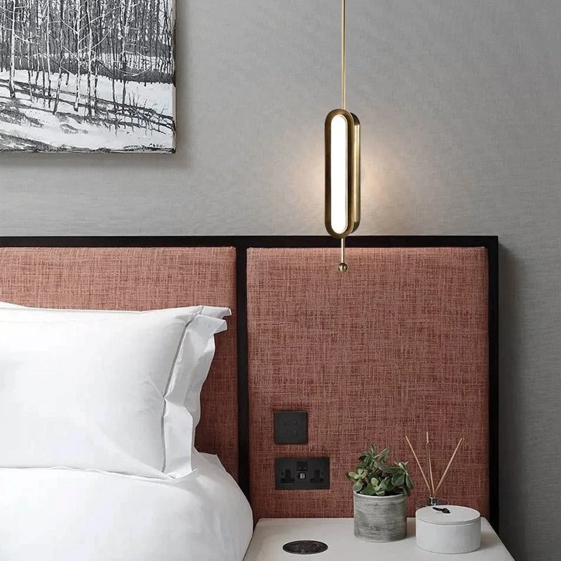 Brass Capsule Glass Pendant Light