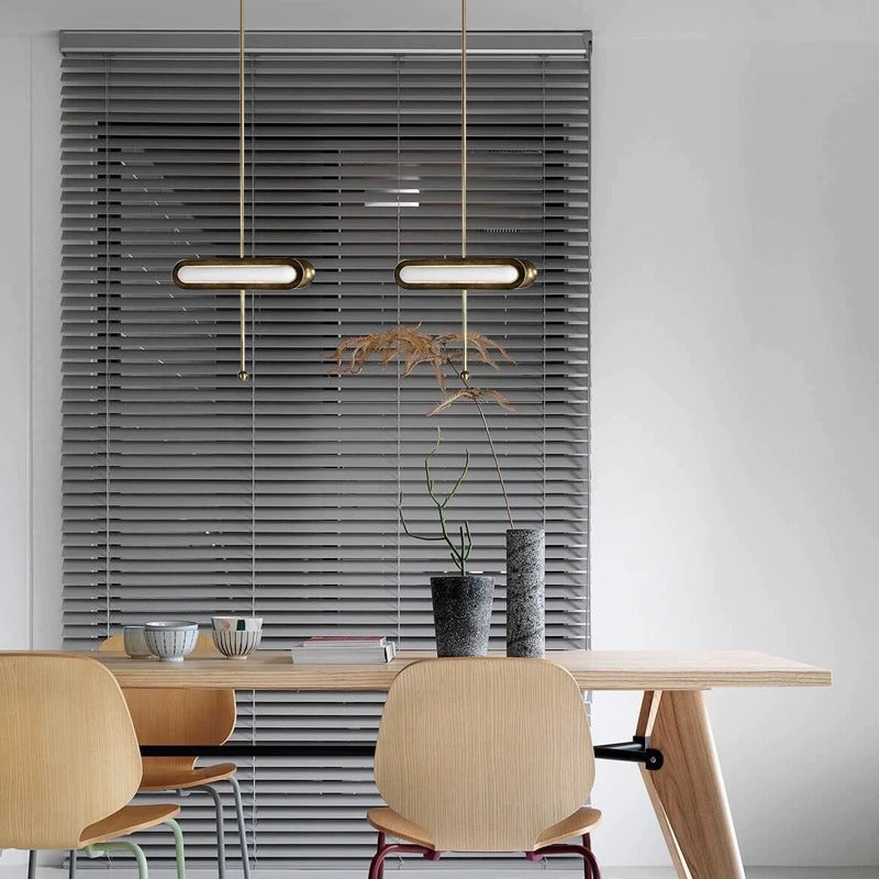 Brass Capsule Glass Pendant Light