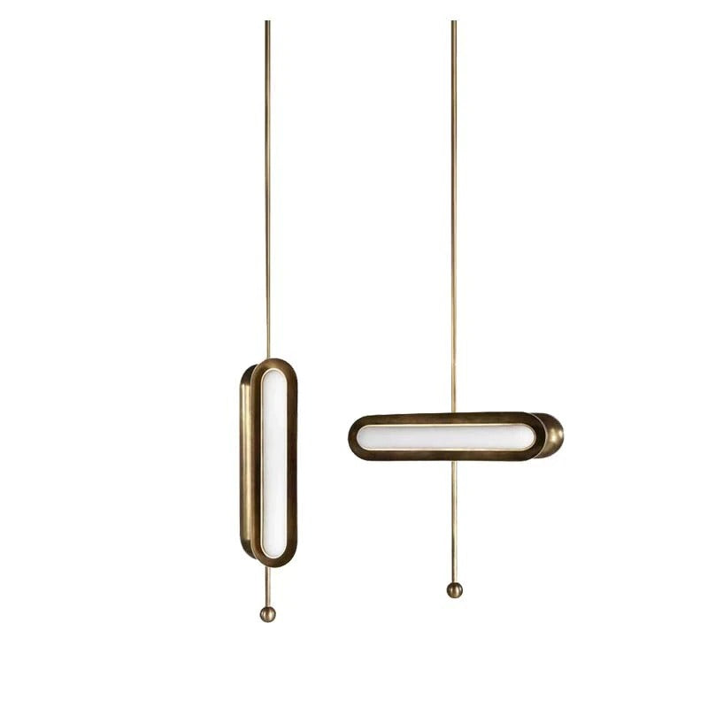 Brass Capsule Glass Pendant Light
