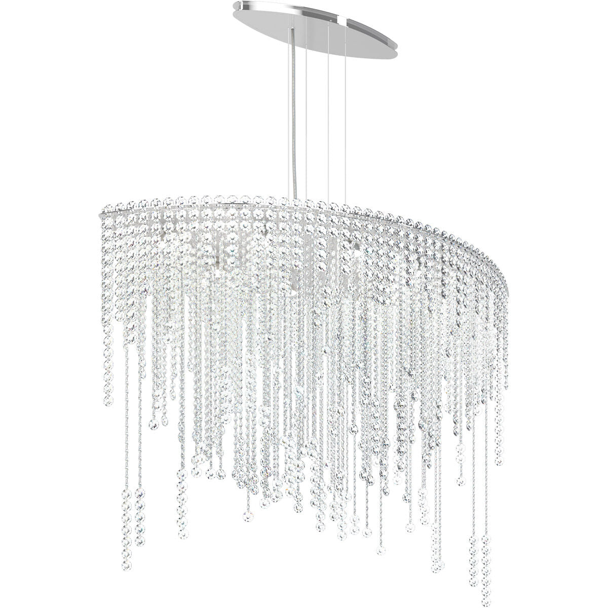 Crystal Strand Linear Pendant Light