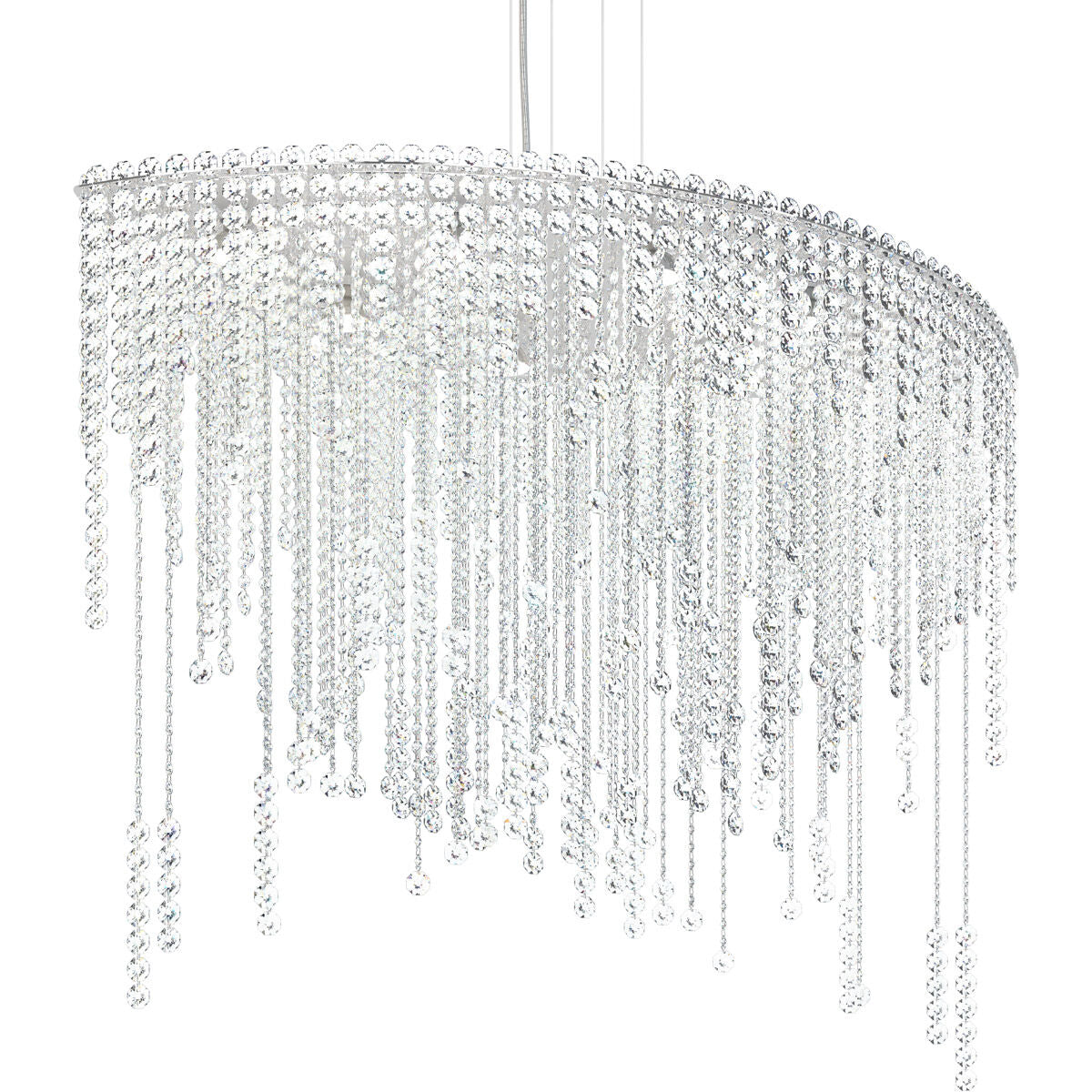 Crystal Strand Linear Pendant Light
