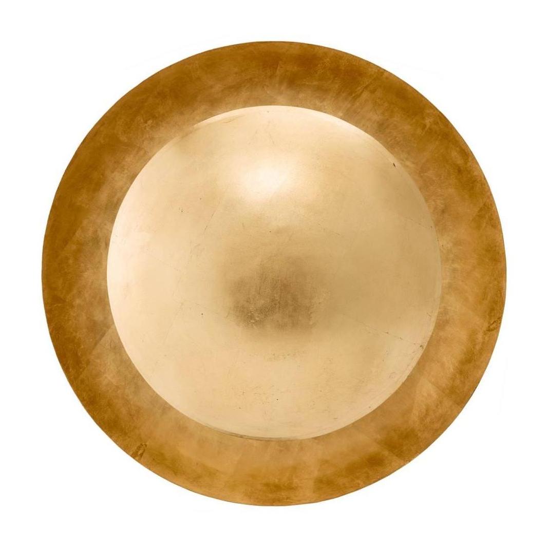 Eight-Light Gold Leaf Disc Chandelier