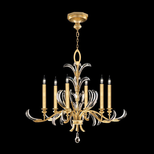 Fine Art Beveled Arcs 37" Chandelier / Gold