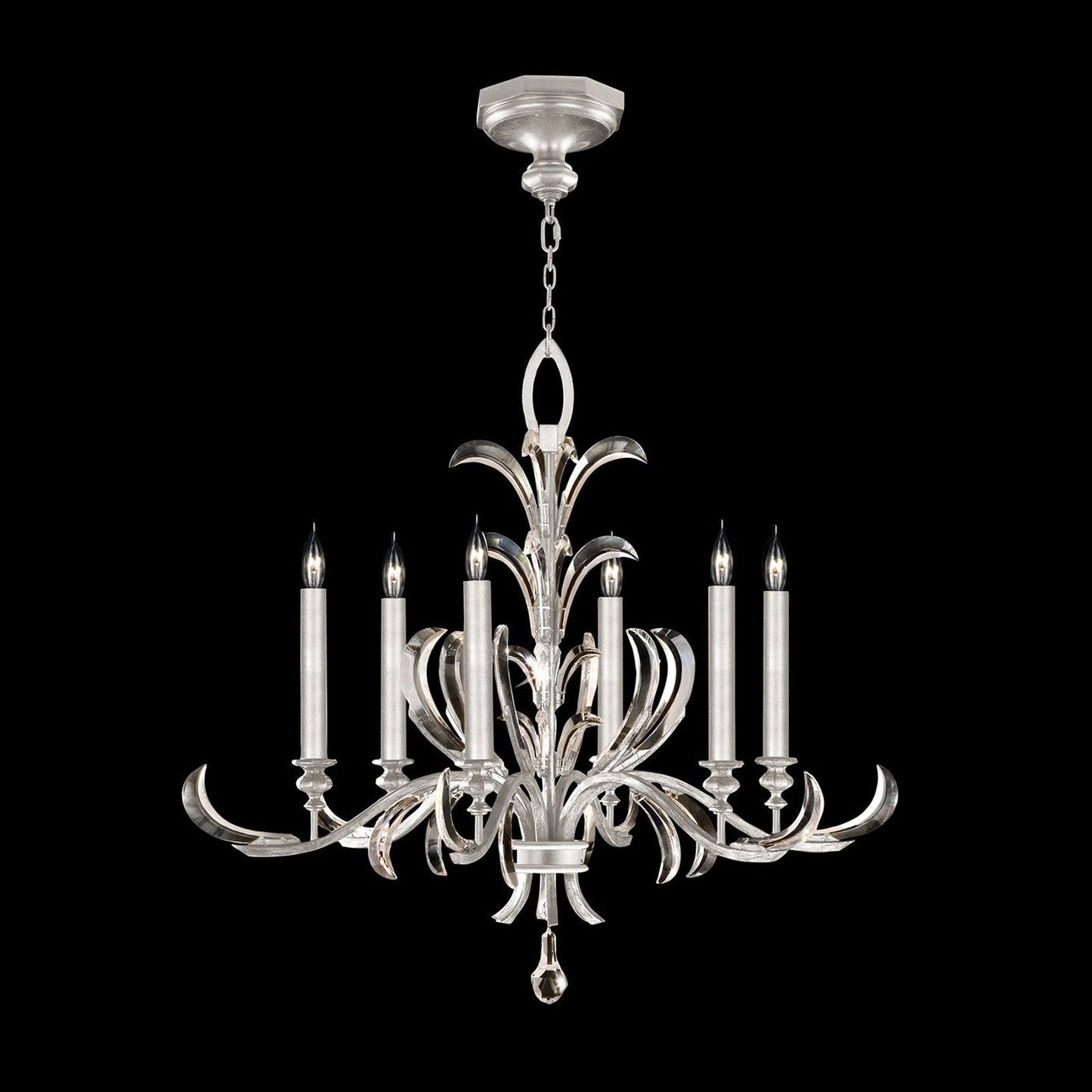 Fine Art Beveled Arcs 37" Chandelier / Muted Gold