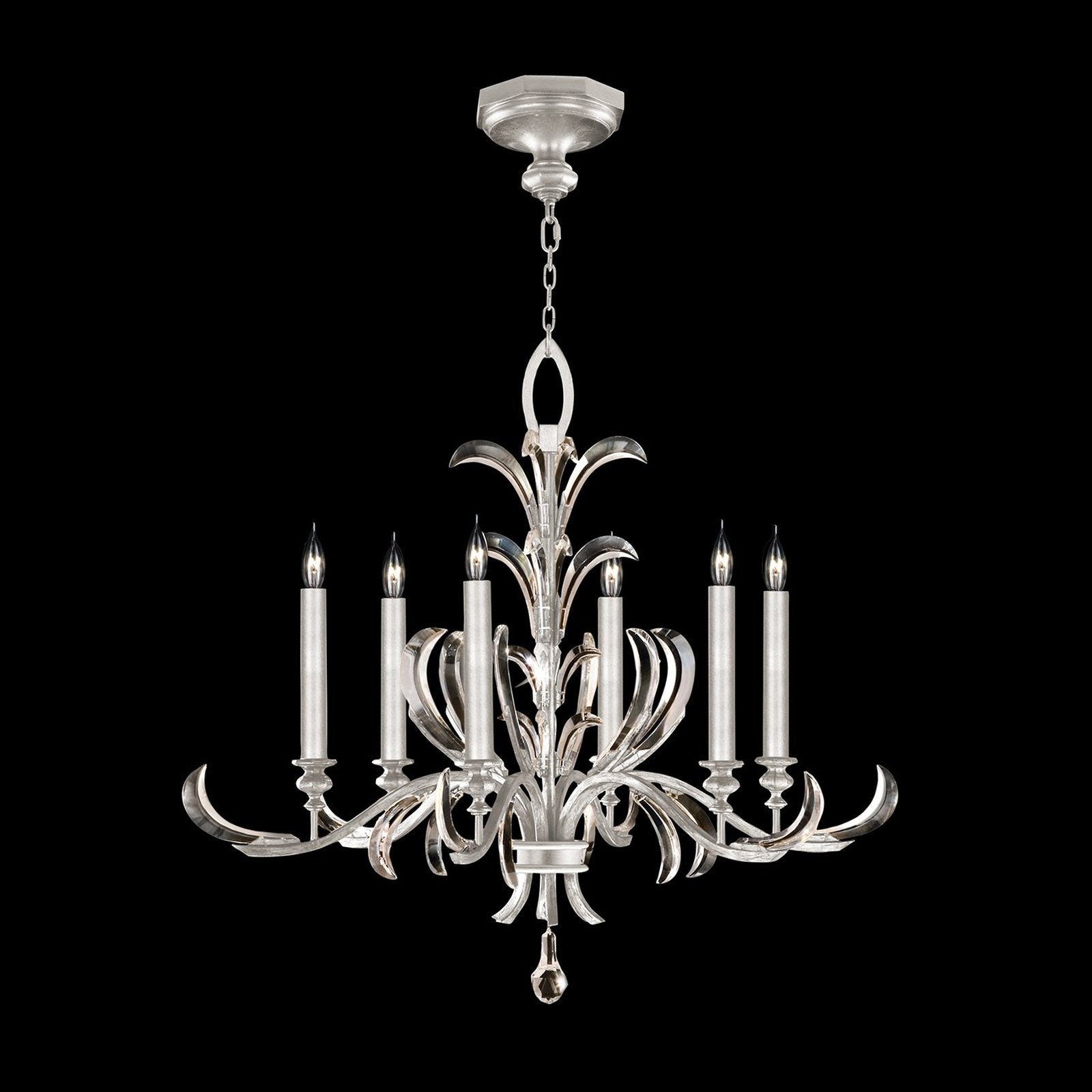 Fine Art Beveled Arcs 37" Chandelier / Muted Gold