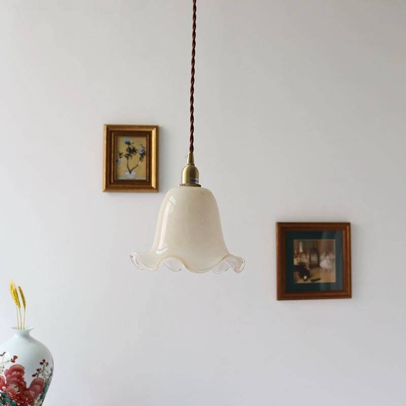 Floral Copper Adjustable Pendant Light / Light Source Not Included / Copper
