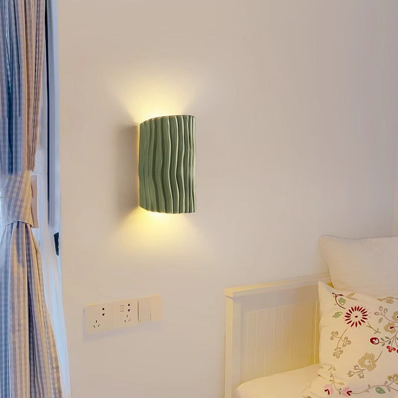 French Cream Resin Wall Light / Milky White Warm Light