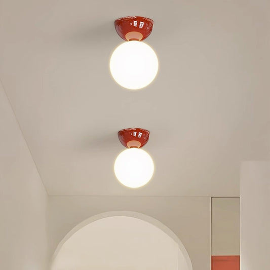 Modern Tricolour Hallway Wall Light / Red / Tricolor Light