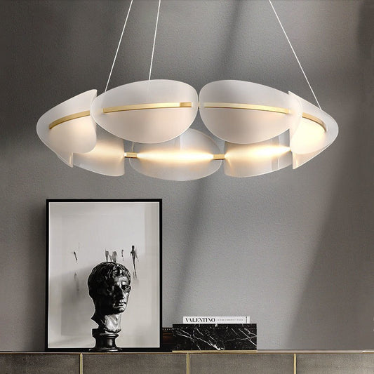 Nordic LED Ring Chandelier / Diameter 60cm / Three Colors