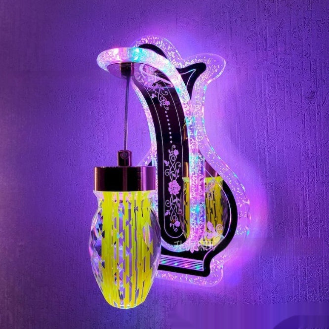 Oval Acrylic Crystal Wall Light / 20w / LC030136