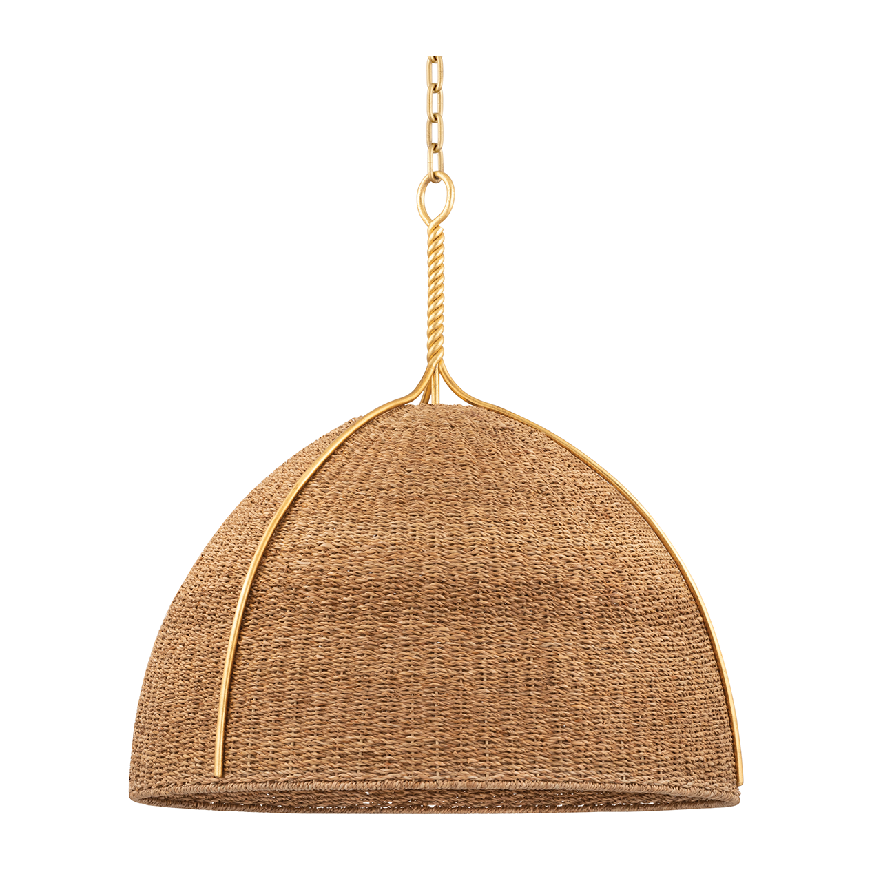 Single-Light Ceiling Pendant / Vintage Gold Leaf