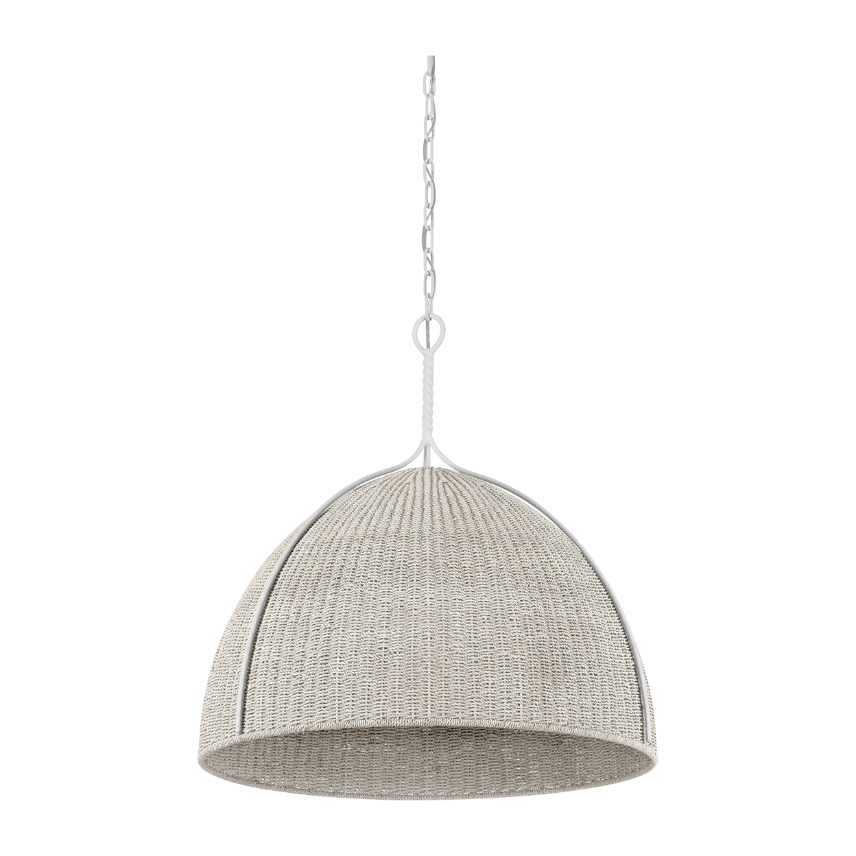 Single-Light Ceiling Pendant / White Plaster