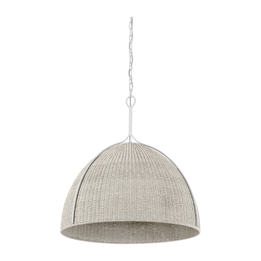 Single-Light Ceiling Pendant / White Plaster