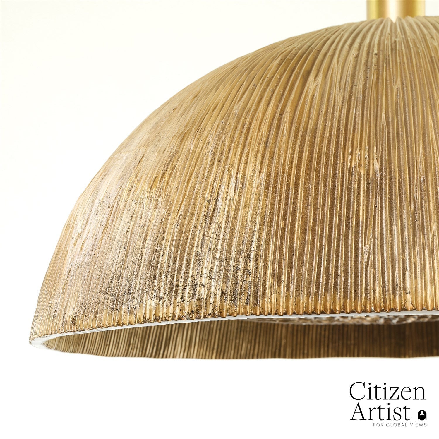 Six-Light Pierced Bronze Chandelier