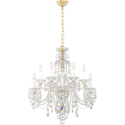 Traditional All-Crystal Chandelier / Gold / Clear Heritage Crystal