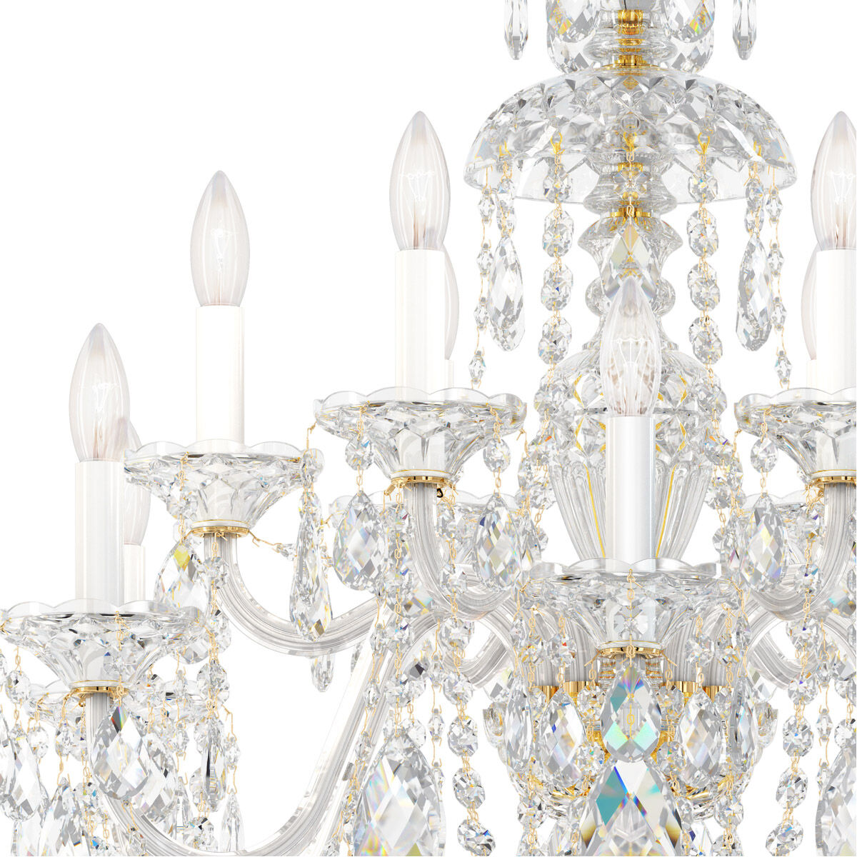 Traditional All-Crystal Chandelier / Silver / Clear Radiance